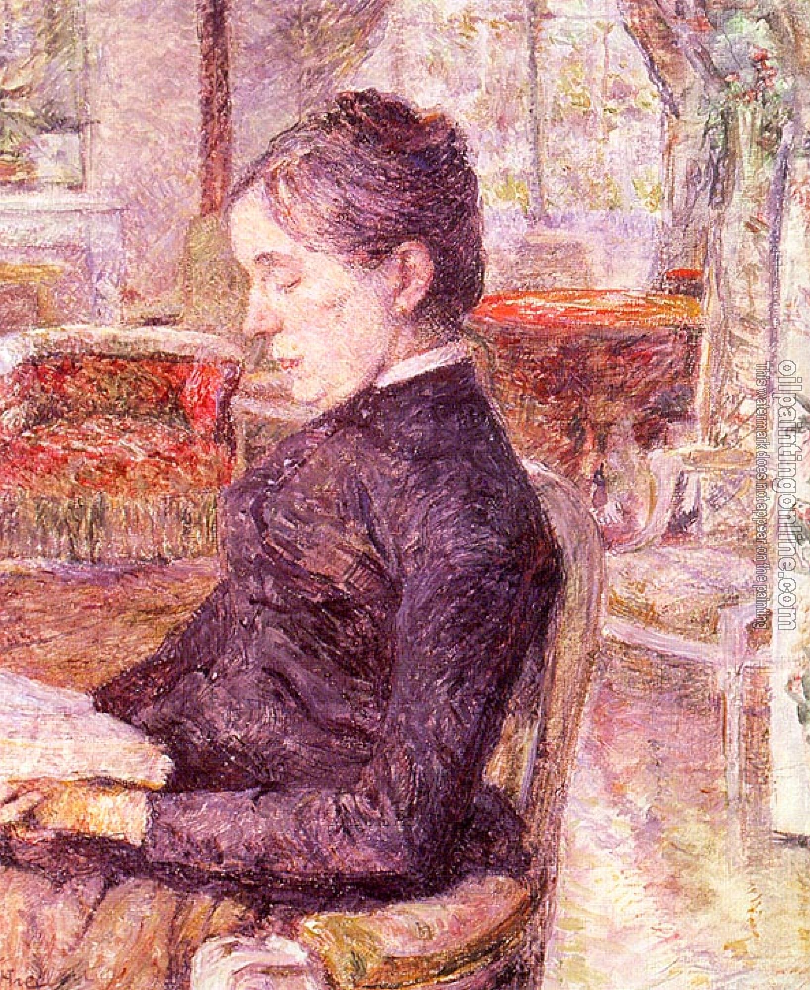 Toulouse-Lautrec, Henri de - The Reading Room at the Chateau de Malrome